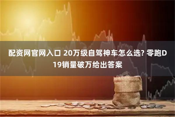 配资网官网入口 20万级自驾神车怎么选? 零跑D19销量破万给出答案